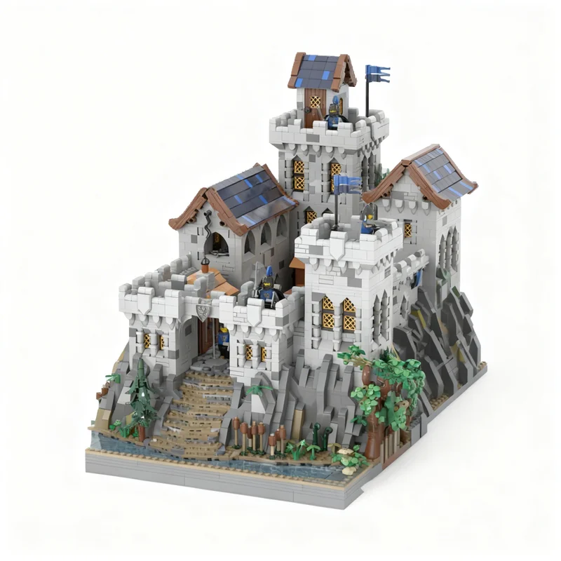 10003pcs MOC Black Falcon S Castle Model Toys Building Blocks Architecture Christmas Gift DIY Kids Education Assemble Brick