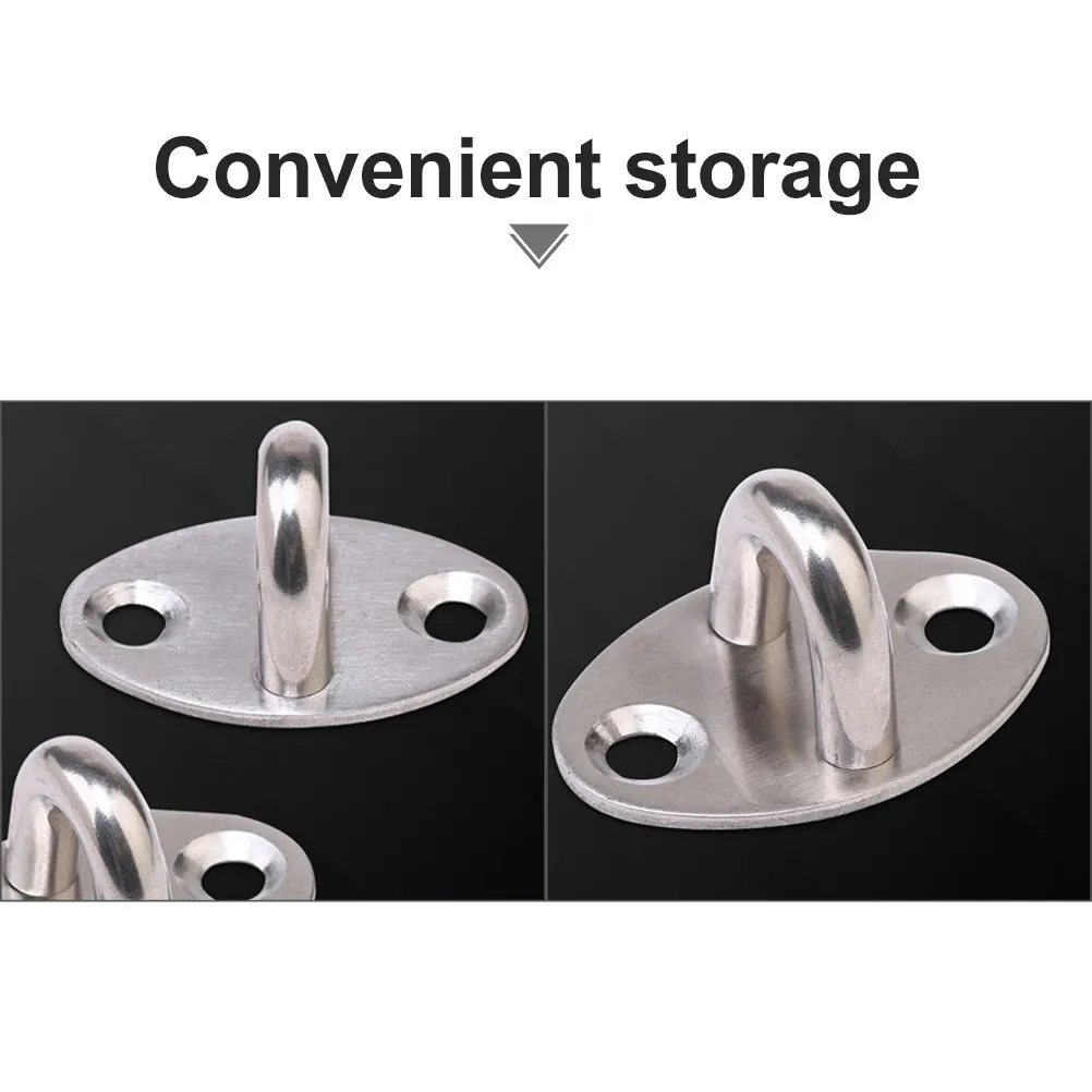 20Pcs Stainless Steel Fixed Suspension Hooks Thickened Sturdy Load-Bearing Pull Ring Storage Hook for Home Office Wall Mount