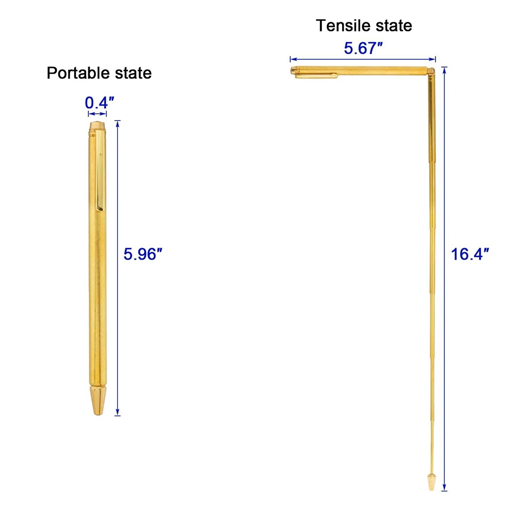 2PCS Dowsing Rods, Retractable Divining Rods, Portable Pen Shape L Rods, for Ghost Hunting Tools, Divining Water Etc.