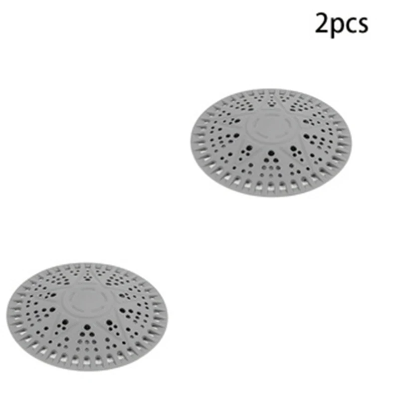 

2pcs Shower Drain Hair Catcher,Large Silicone Drain Cover, Rubber Hair Drain Catcher, Anti-Clog Hair Trap Strainer Protector