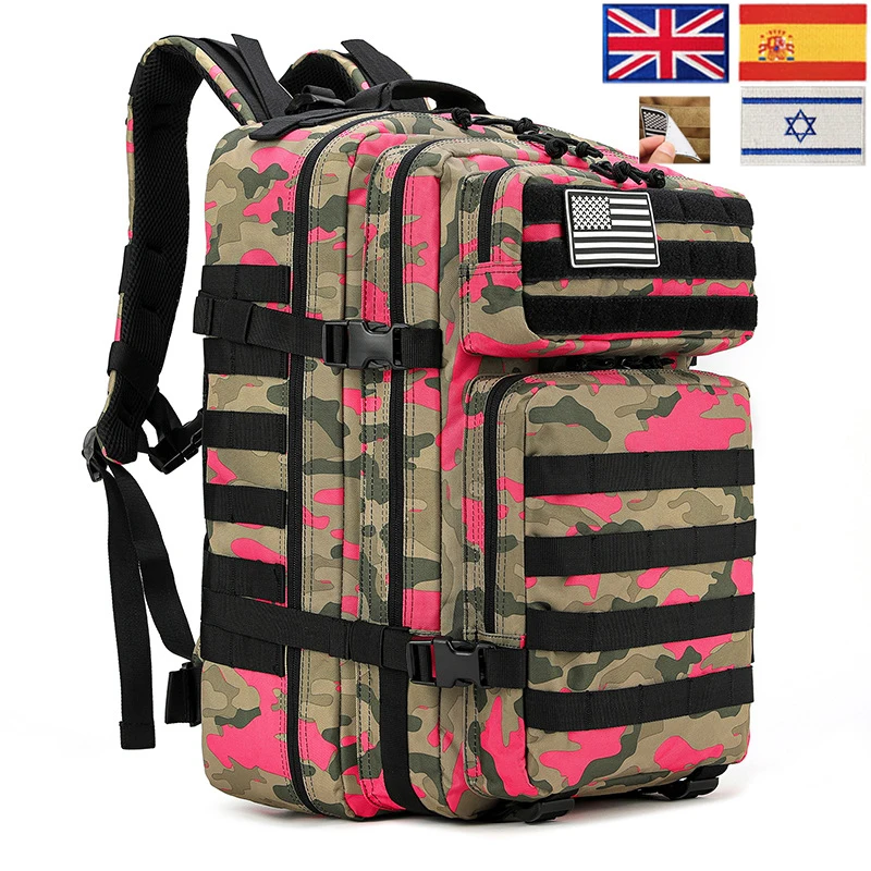 30L/50L Donna Uomo Zaino Sport Trekking Caccia Zaino in nylon Borsa da trekking militare Zaino tattico mimetico blu navy rosa