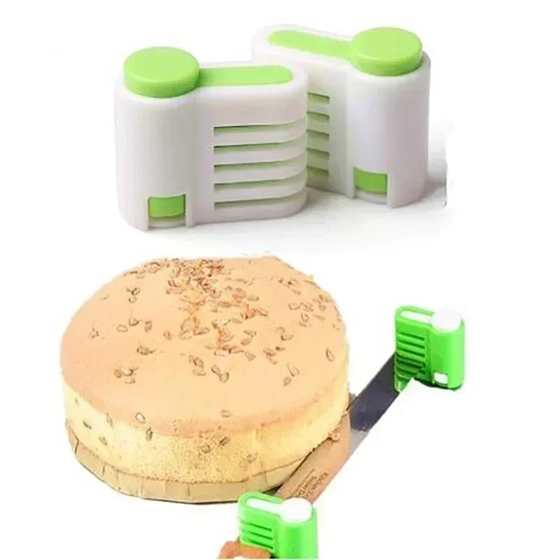 2 Pieces / Set 5 Layers Cut Bread Knife Splitter Toast Slicer Bread Cutter Household Baking Food-Grade Plastic Cake Bread Cutter