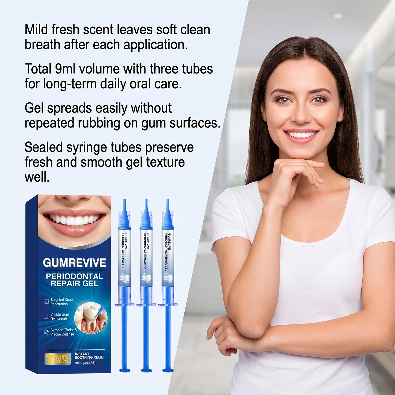 Oralhoe Gum Care Gel Damaged Gum Repair Gum Pain Sensitivity Relief Teeth Stain Tartar Remove Anti-Cavity Periodontal Repair Gel