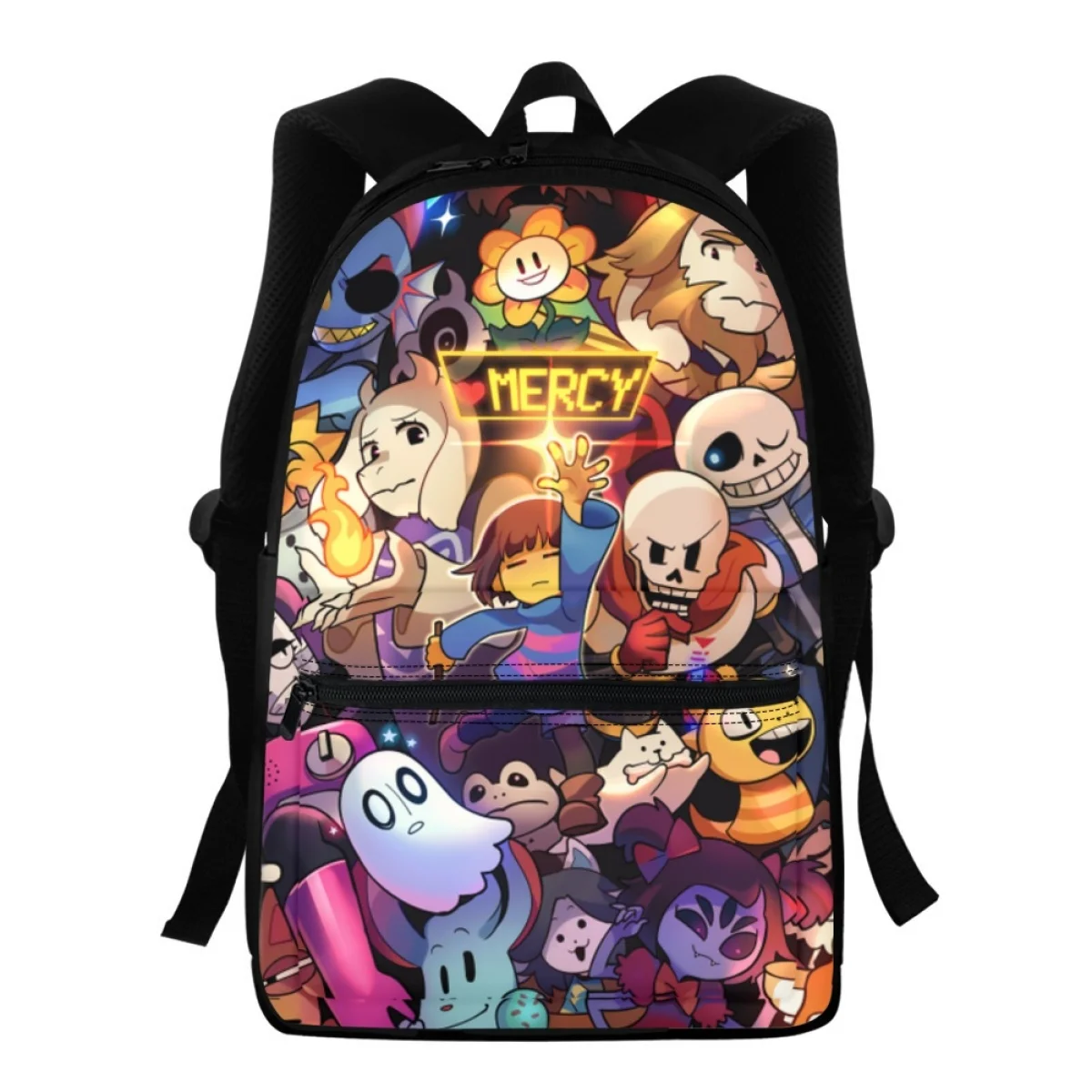 FORUDESIGNS Book Bag Student Schoolbags Zipper Multiple Pockets Design Cartoon Game Character Printing School Backpacks