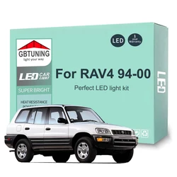 8Pcs Cars Accessories For Toyota RAV4 1994 1995 1996 1997 1998 1999 2000 Canbus Dome License Plate LED Interior Light Bulb Kit