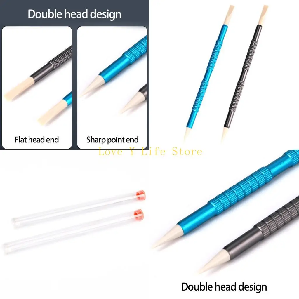 

L74C Профессиональный алюминиевый стержень с двойным наконечником и противоскользящей ручкой для ремонта механических часов