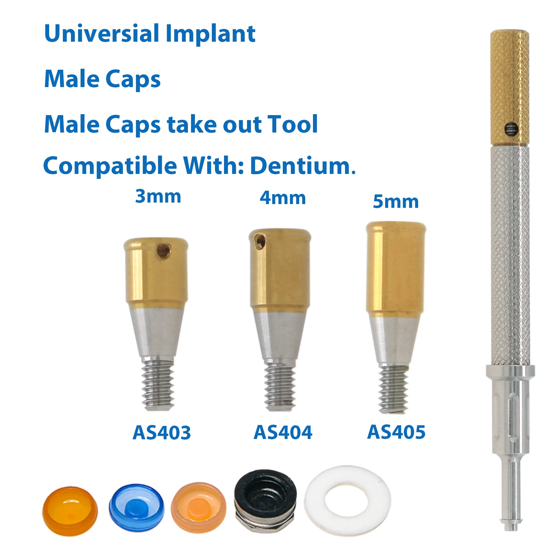 

Dental Attachment Abutment Conical Extra Locator Insertion Male Caps For AS