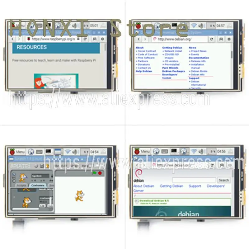 Módulo de pantalla táctil TFT LCD a color, 1 piezas, 3,5 pulgadas, adecuado para raspberry Pi