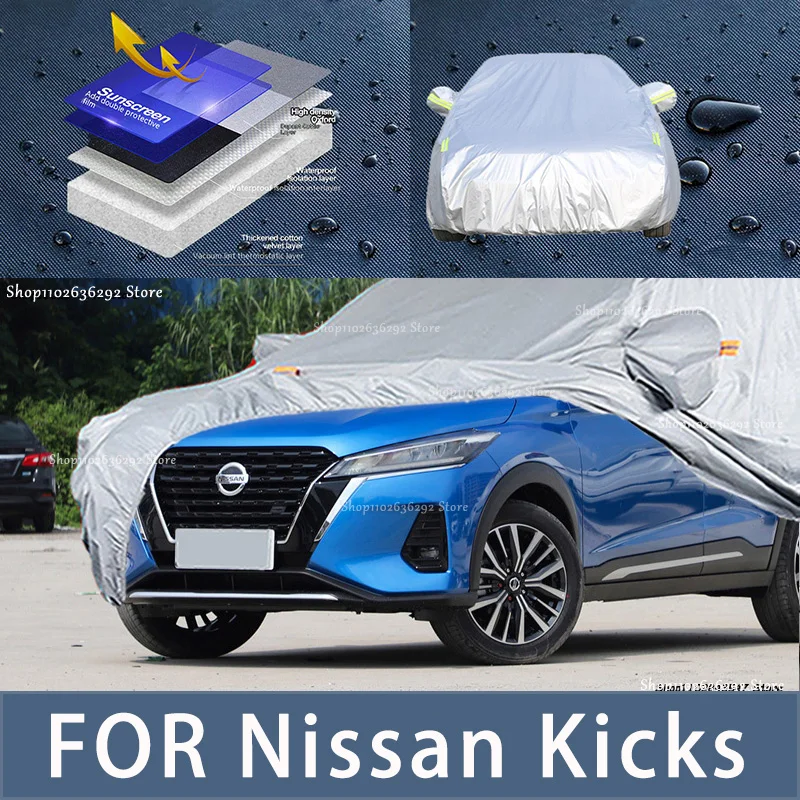 

For NIssan Kicks Outdoor Protection Full Car Covers Snow Cover Sunshade Waterproof Dustproof Exterior Car accessories