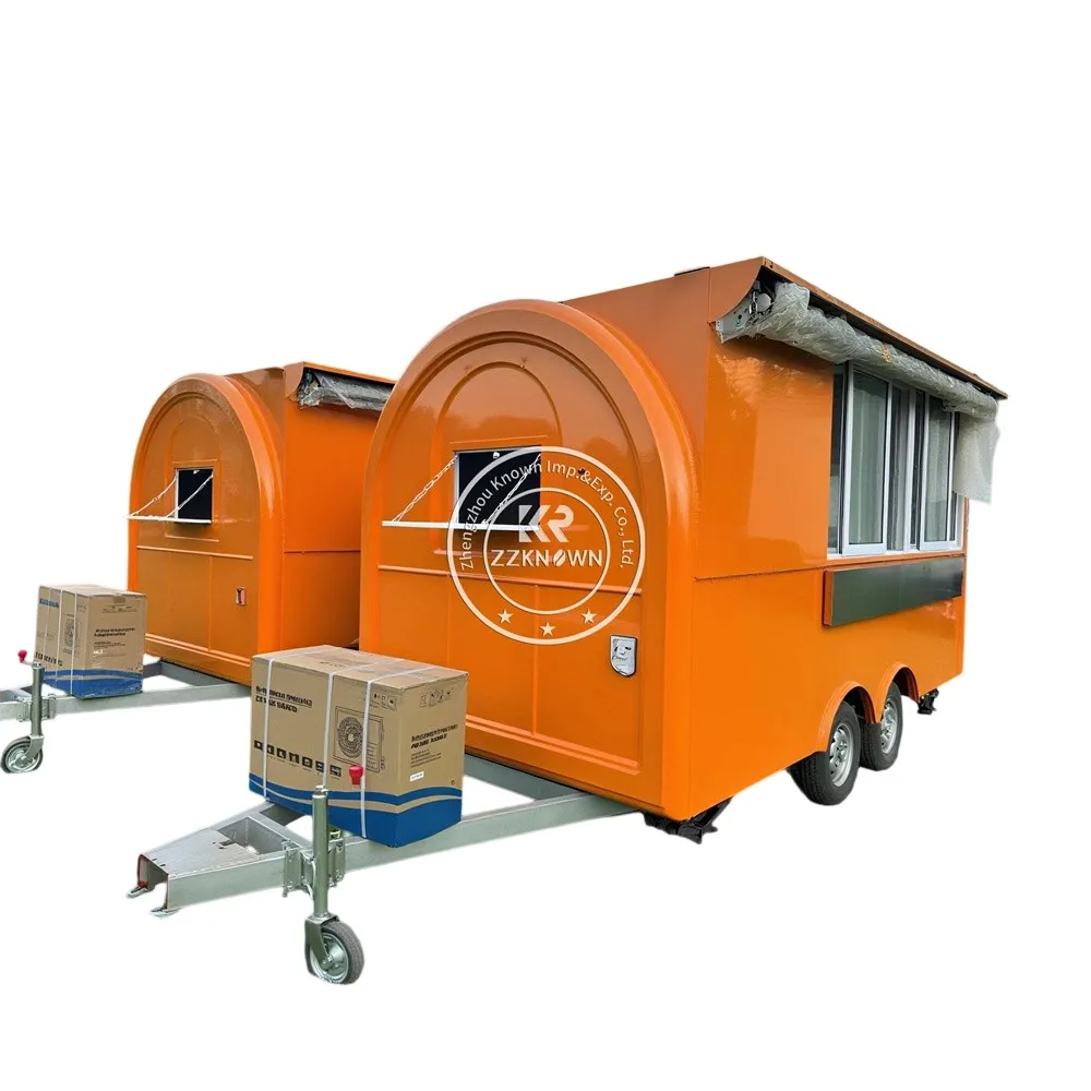 

Custom Mobile Food Trailer Fully Equipped European Standard Ice Cream Cart Concession PIzza Food Truck With Wheels