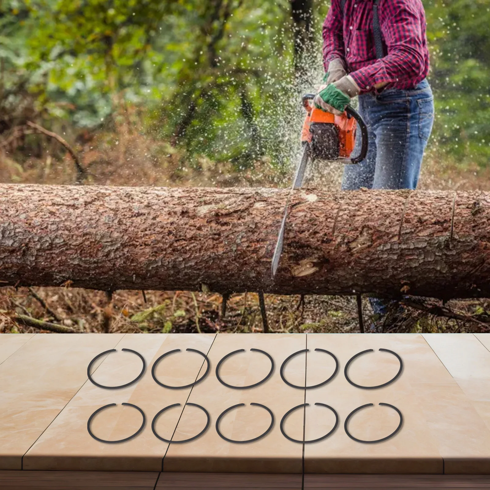 

Комплект поршневых колец бензопилы 50x1 2 мм для MS440 MS441 044 TS410 TS420 OEM Характеристики для надежных характеристик двигателя