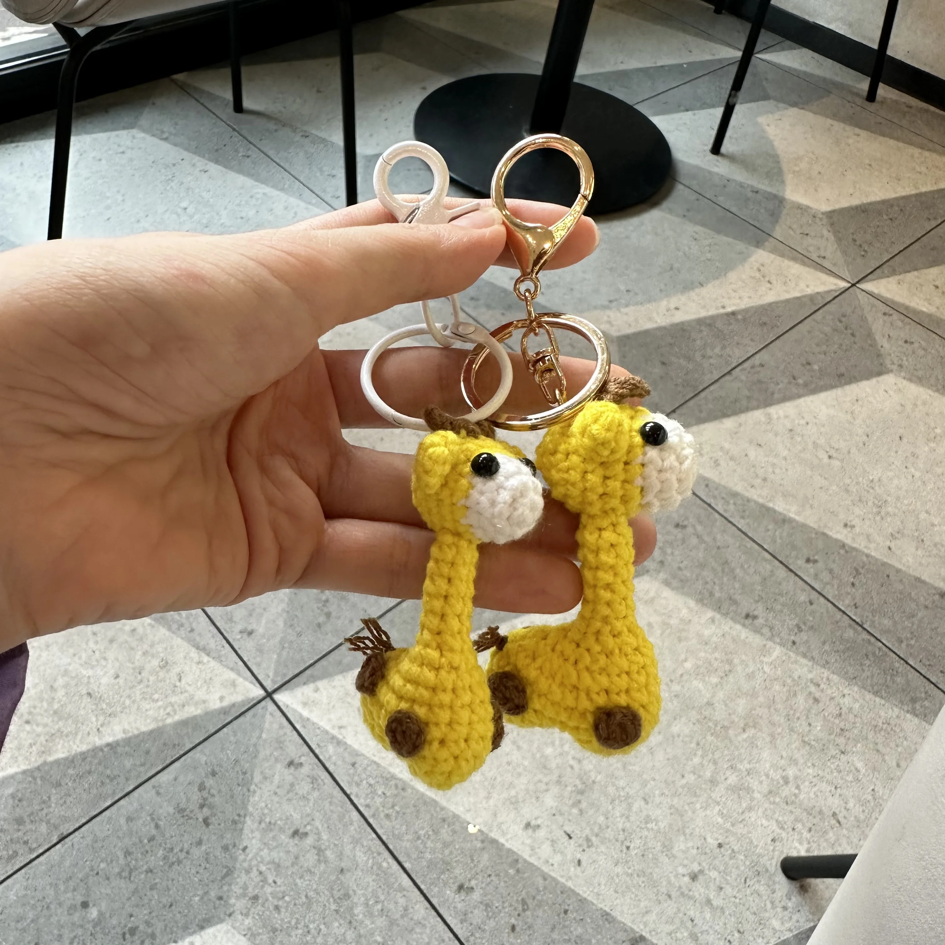 7cm Mini Handmade Wool Knitting Giraffe Doll Christmas Gift Home Room Decoration Ornamentspresent Keyring Jewelry Gift Wholesale