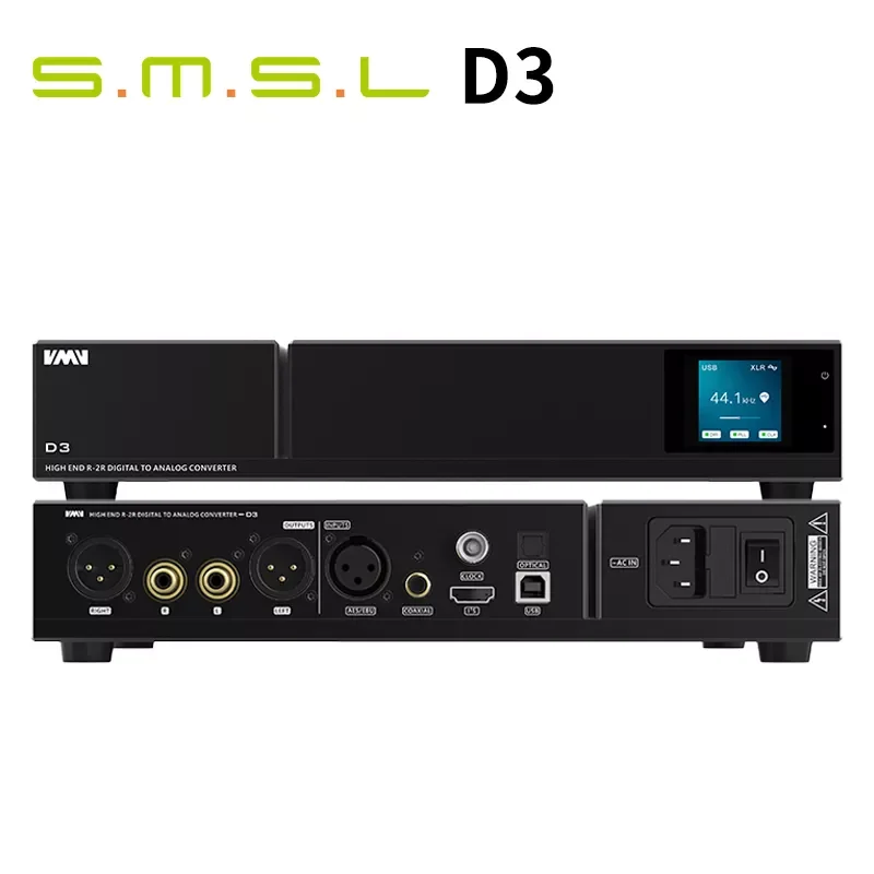 SMSL VMV D3 Decoder Advanced R-2R Digital Audio DAC SM5847 Support to Native DSD512 SMSL D3 with Remote Control