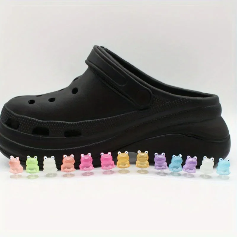 New Hot Sales Fashion Trends Luminous Frog Charms Shoe Buckle DIY Detachable Spicy Girl Clogs Sandals Accessories