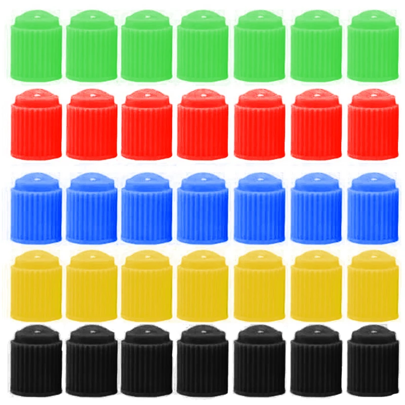 20PCS Car Tire Stem Valve Caps with O Rubber Ring Covers Plastic Black Tyre Valve Caps for Car Auto SUV Bike Bicycle Motorcycles