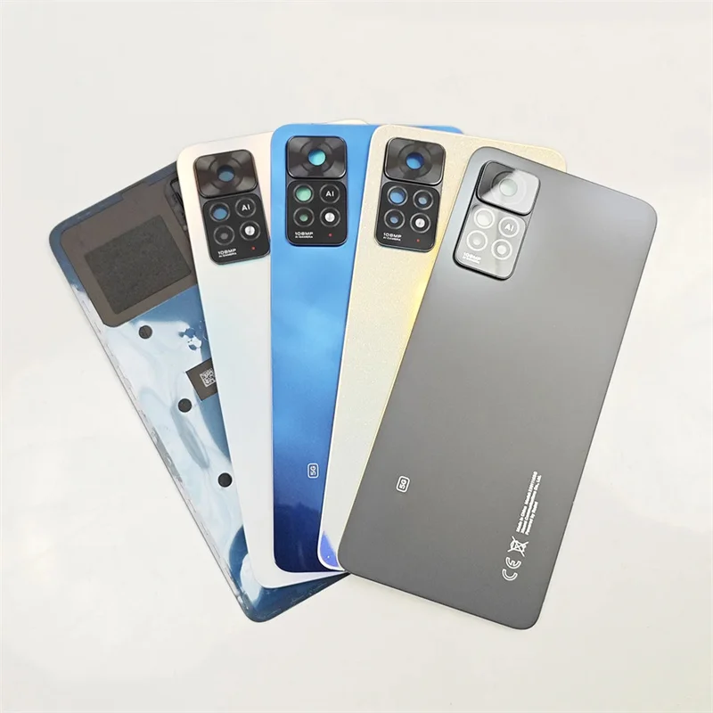 For Xiaomi Redmi Note 11 Pro 4G 5G Battery Cover Back Glass Panel Rear Housing Case Replace For Redmi Note 11E Pro Battery Cover