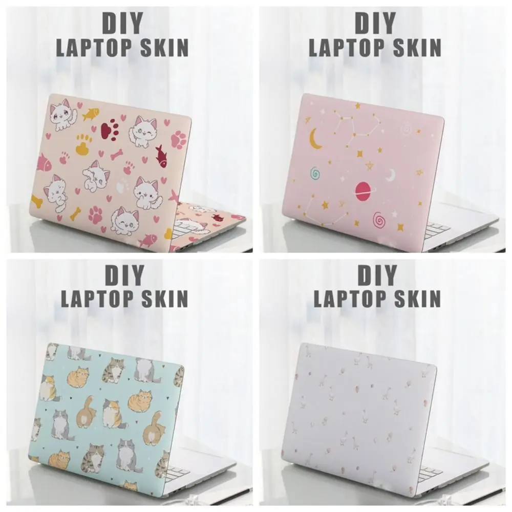 DIY 15inch Laptop Stickers Skins A+C Side Cute Cat Notebook Computer Cover Skin for Macbook /HP / Dell / Lenovo / Acer / ASUS