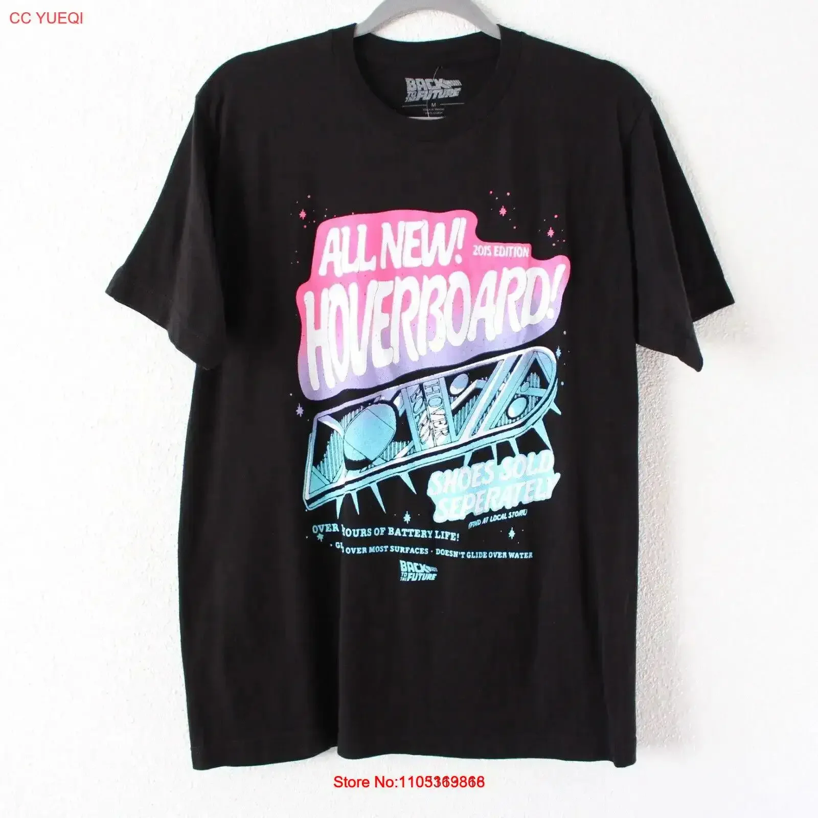 Back To The Future All New Hoverboard Retro Vintage T Shirt NWT Size M vintage Washed Casual Versatile fashion Comfortable