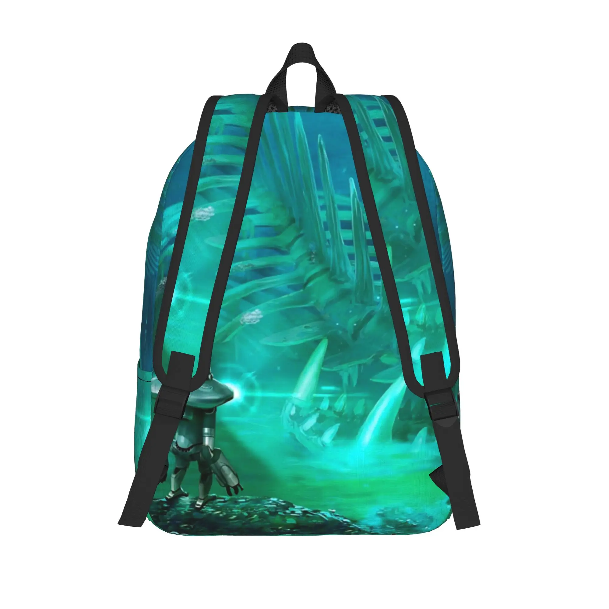 Subnauticas Deep Sea Game Classical Backpack Outdoor High School Work Adventure Creature Daypack Men Women College Canvas Bags