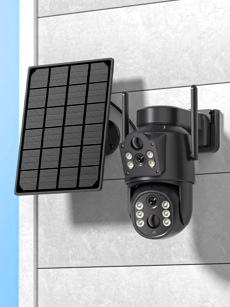 4K 8MP IP Zonne-energie WiFi Camera PTZ Buiten IP66 Waterdicht 7800mAh Ingebouwde batterij Bewakingscamera PIR Menselijke detectie - afbeelding 2