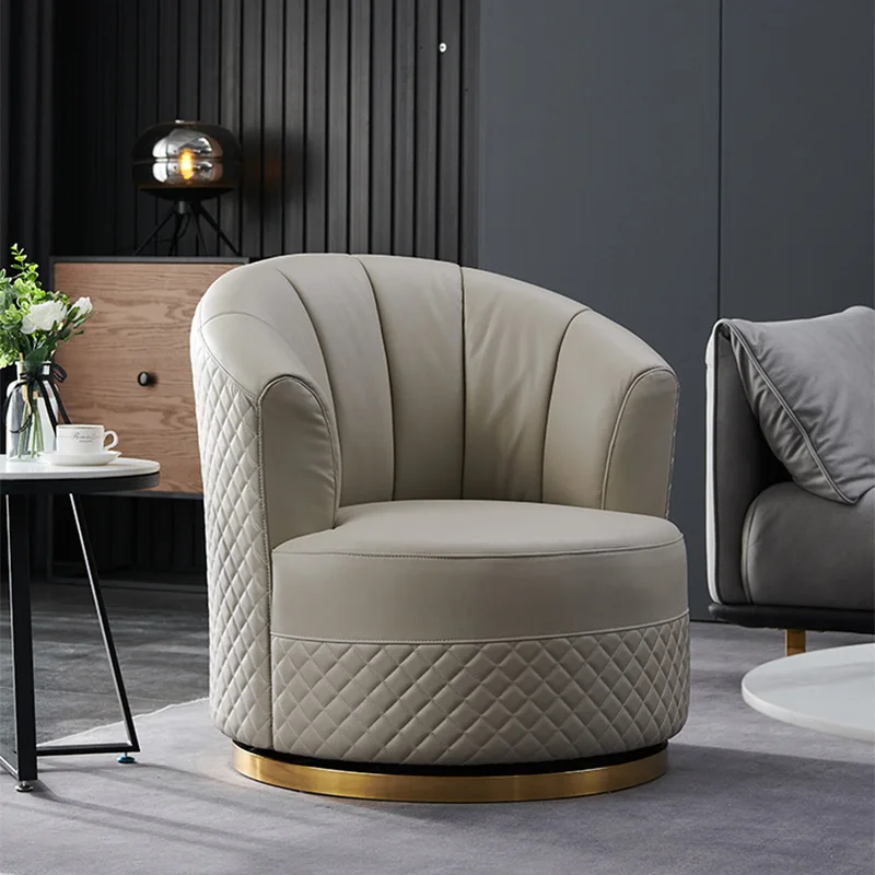 

Легкий роскошный диван-кресло, вращающийся одиночный стул, одиночный диван для ресторана, кожаный стул с тигром, дизайнерское кресло для отдыха