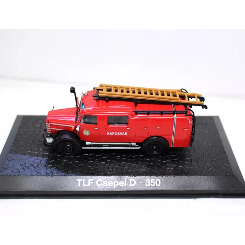 Diecast escala 1:72 TLF Csepel D-350 camión con escalera de motor de bomberos aleación modelo de simulación colección decoración regalo juguetes exhibición