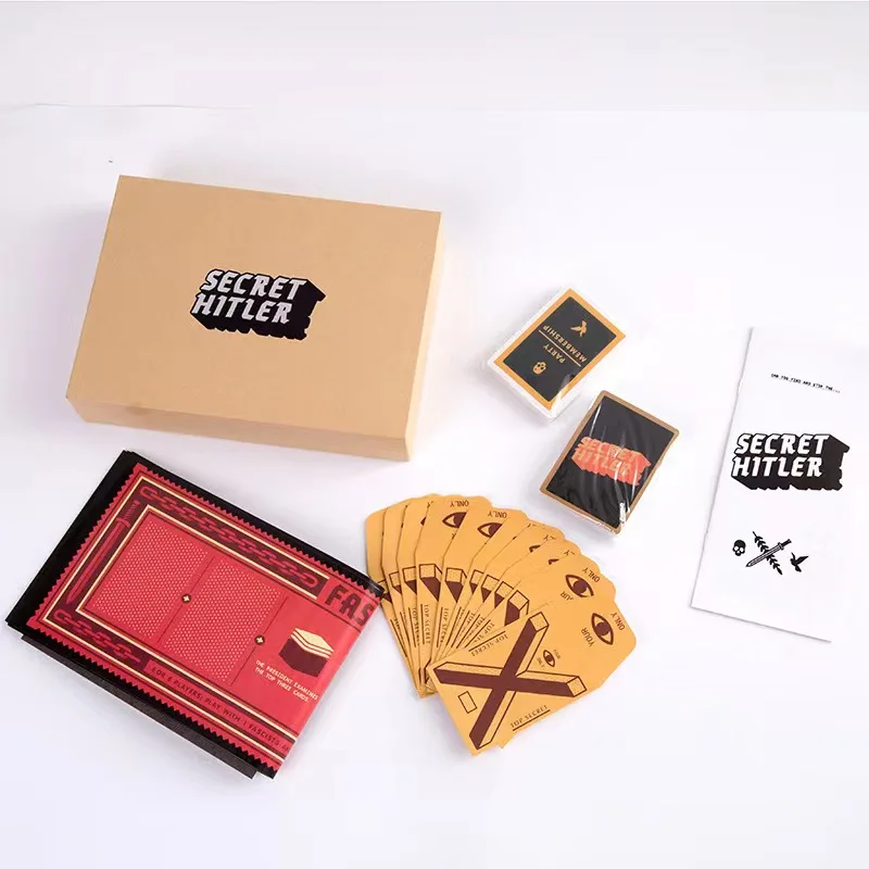 Juegos de mesa Secret Hitlers, patrón, entretenimiento familiar, divertido, tarjetas, regalos de Navidad, juguete