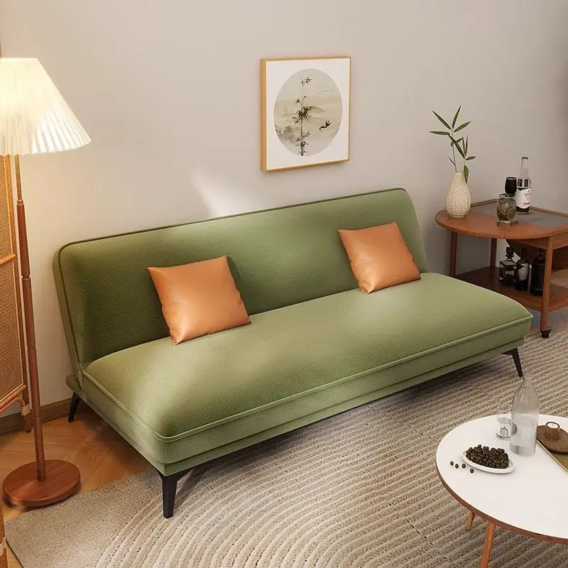 #2026 New Model L Shape Flannel Upholstery Reclining Lazy Sofa Folding Sofa Bed Multifunctional Small Apartments Popular Sofa
