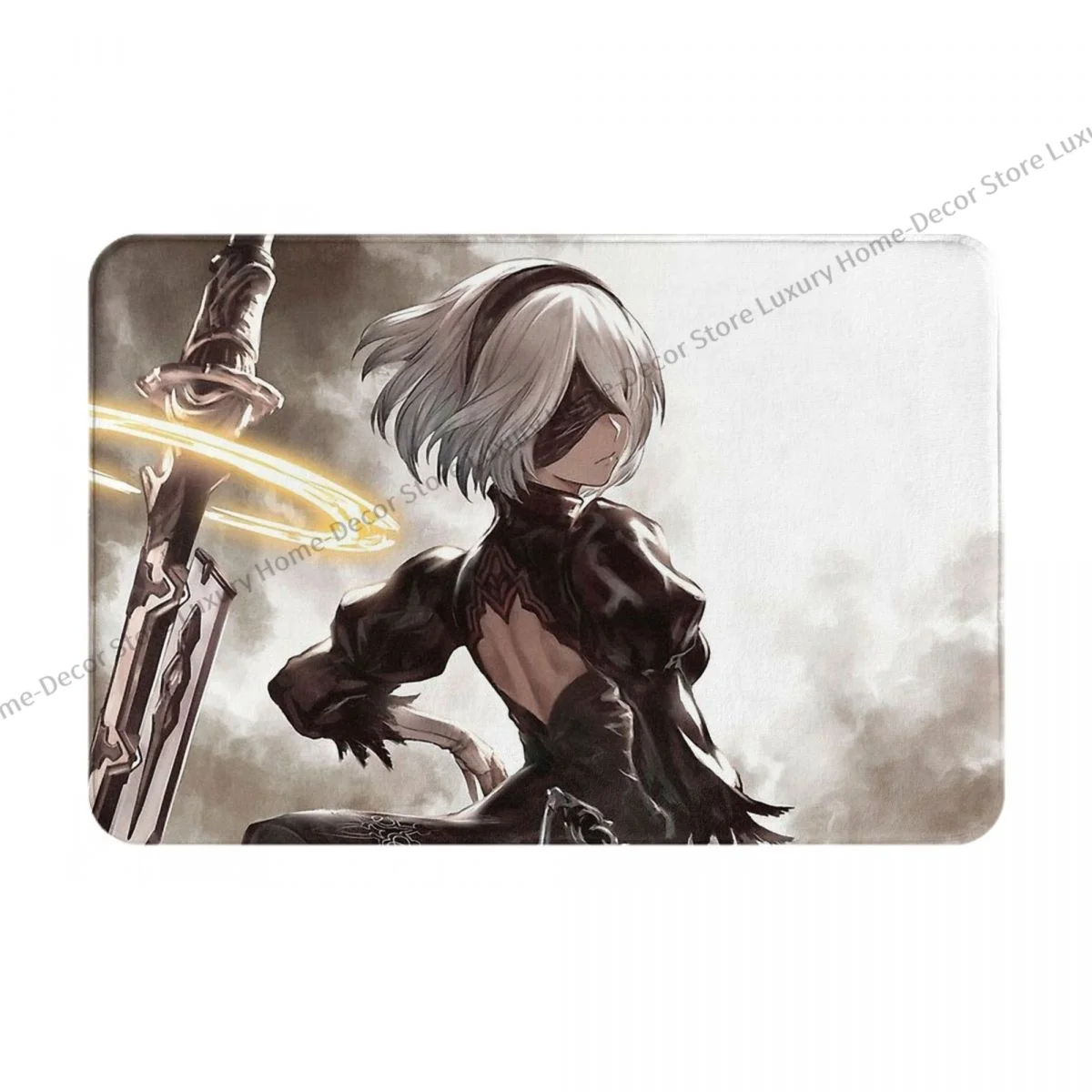 Nier Automata Heitai Girl Game Bathroom Non-Slip Carpet Sexy YoRHa 2B Bedroom Mat Entrance Door Doormat Home Decoration Rug