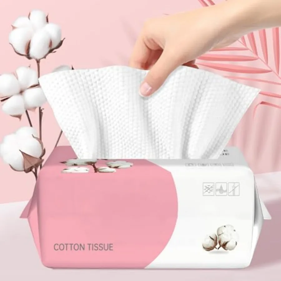 

Disposable Face Towel, Ultra Soft and Thick Washcloths, Biodegradable Facial Towels for Sensitive Skin, Makeup Remover Dry Wipe