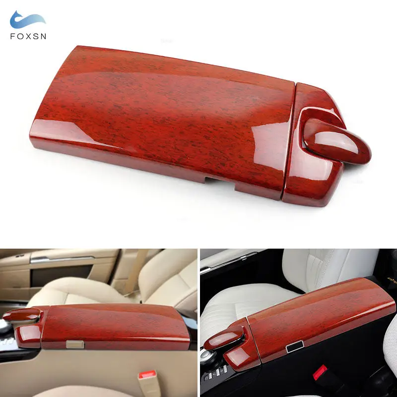 Wood Texture Center Control Armrest Box Phone Cover Dial Pad Housing For Mercedes Benz S Class W221 2008 2009 2010 2011 2012