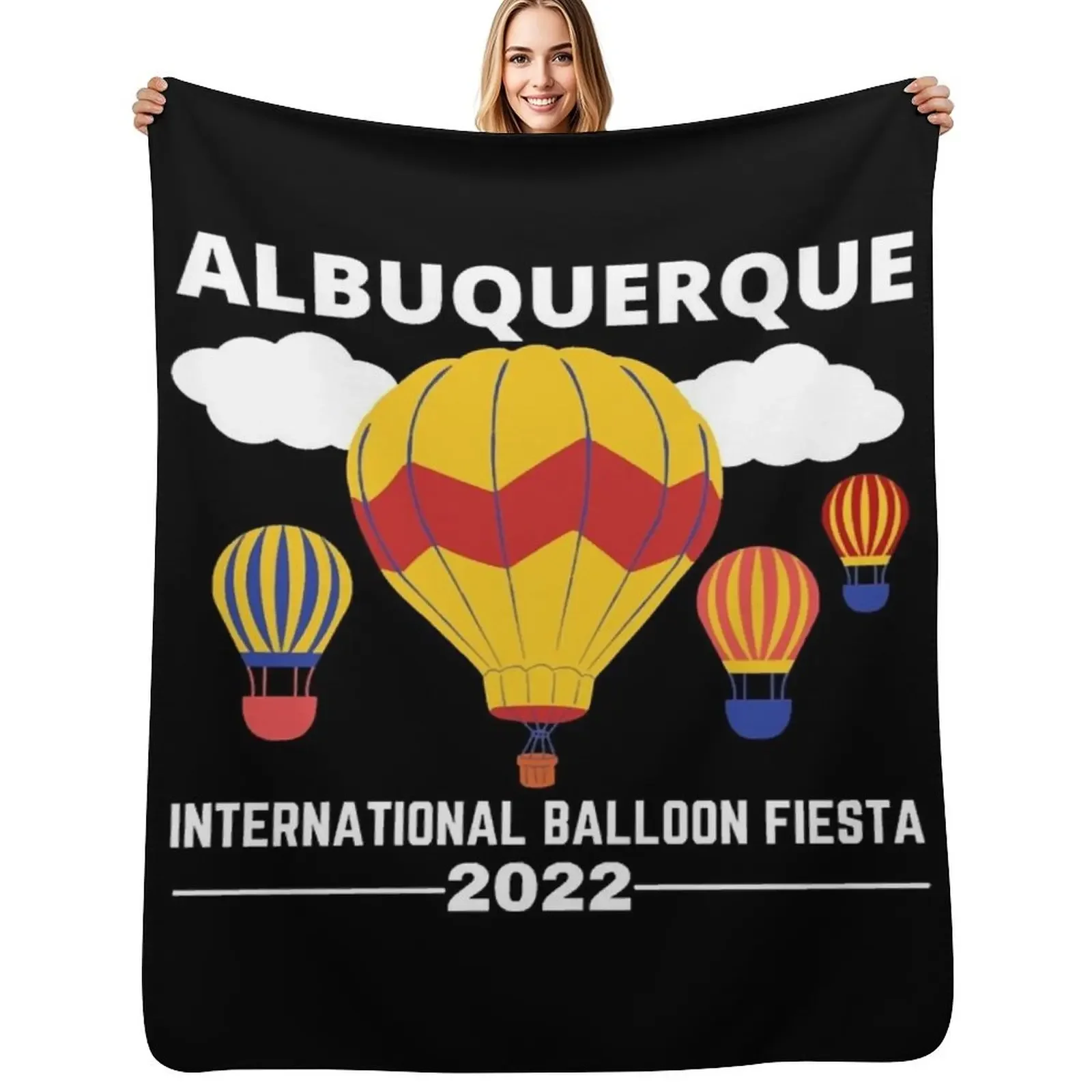 

Albuquerque Balloon Fiesta 2022 Throw Blanket Thermals For Travel Soft Plush Plaid Decorative Throw Blanket