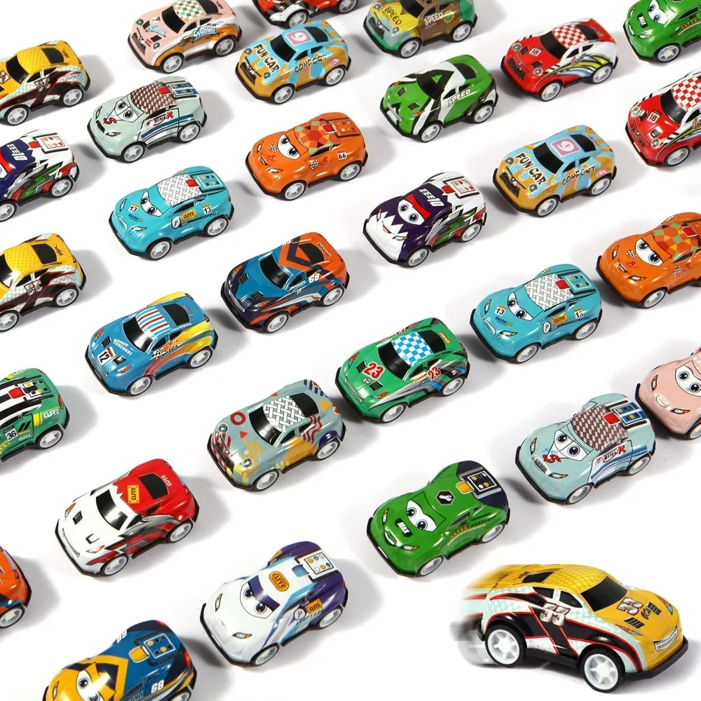 

36PCS Mini Pull Back Cars for Kids Toddlers 3-5 4-8 Years Old, Race Cars Party Favors Bulk Vehicles Set, Classroom Prizes Box