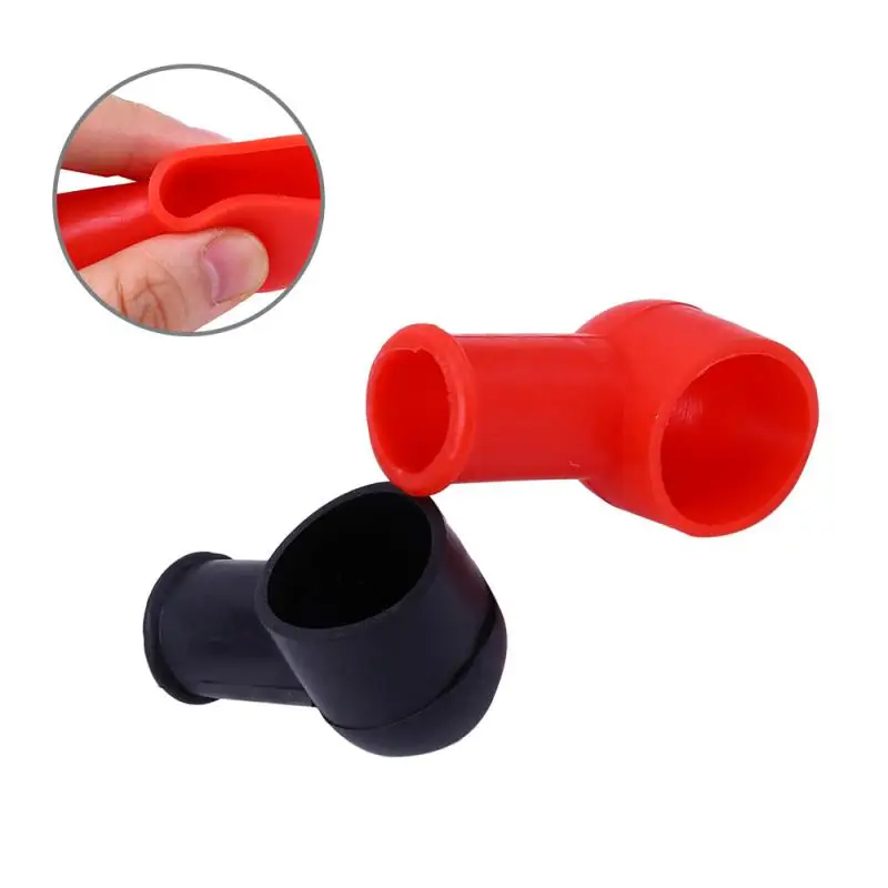 Battery Terminal Insulating Rubber Protector Covers Cable Lug Caps Insulating Covers Replacement Tools Red/Black Auto Parts