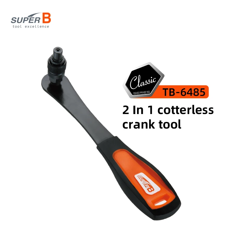 Herramienta de manivela sin chaveta para bicicleta Super B TB-6485 2 en 1, para sistema de transmisión Shimano Octalink ISIS, herramienta removedora de manivela cónica cuadrada