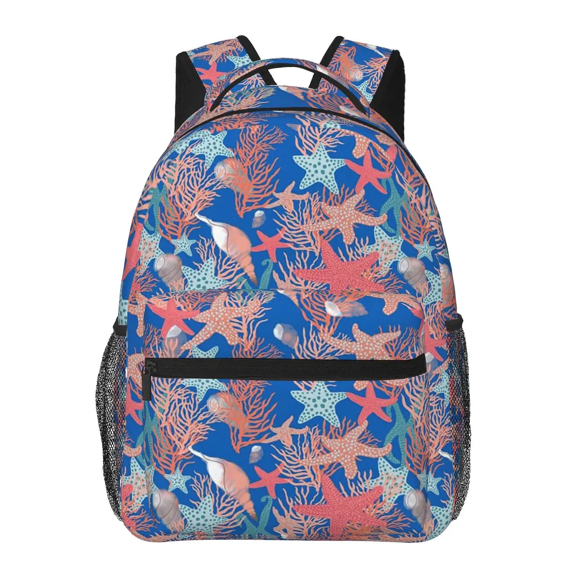 

Marine Theme Shark Fish Crab And Starfish Student Backpack School Bag Hiking Travel Daypack for Boys Girls Bookbag Shoulder Bags
