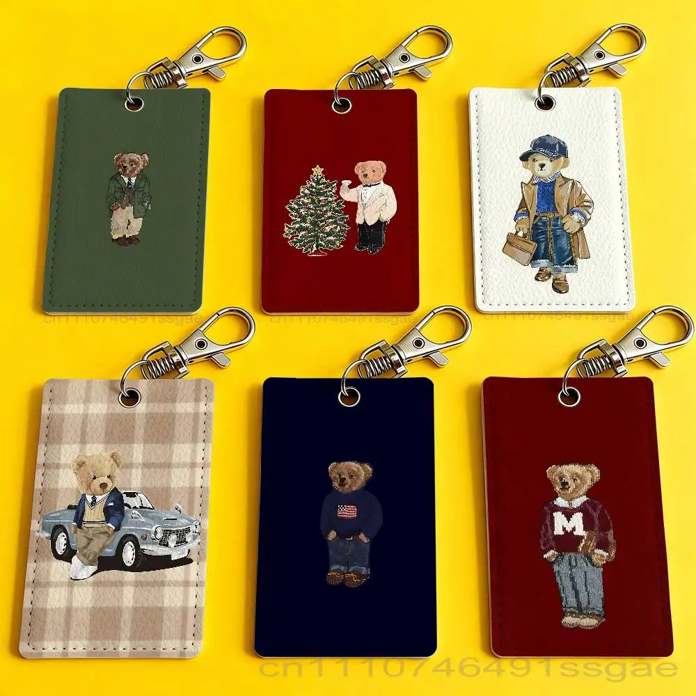 

Cool Fashion B-Bear Card Holder Keychain Badge Holder Card Pass Hang Rope Lariat Lanyard for Key Rings Accessories Gift