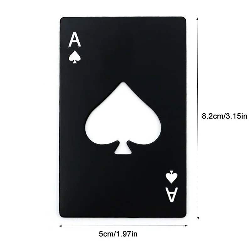 Poker Card Shaped Spade Beer Bottle Opener Stainless Steel Bottle Opener Beer Beverage Bottle Opener Home Gadgets Kitchen Tools