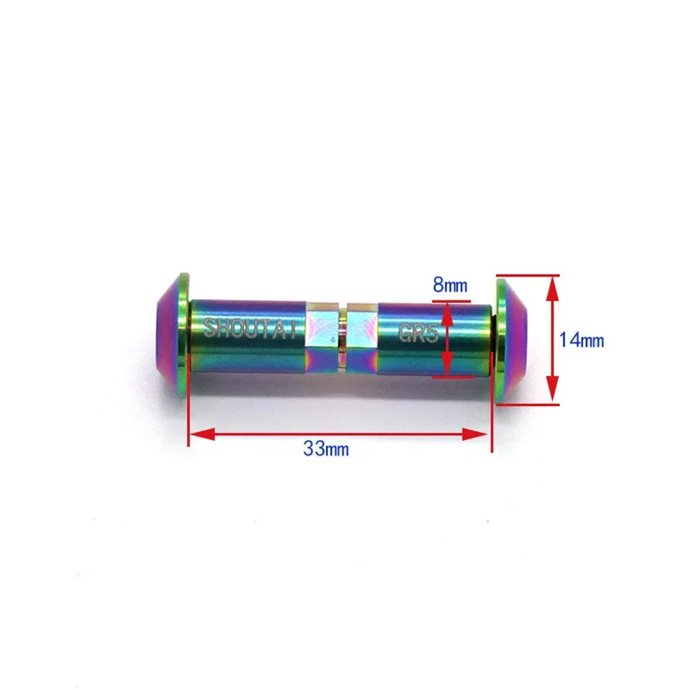 MTB Bike Rear Shock Bolt Mountain Road Bicycle Titanium Alloy Mount Bolts Screws M8 33x8mm Durable Bike Rear Shock Bolt Hot Sale