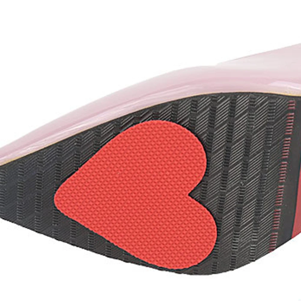 

4pcs 4 Pairs Anti-slip Sole Stickers for High Heels Shoes Heart Shape Self-adhesive Nonslip Shoe Pads
