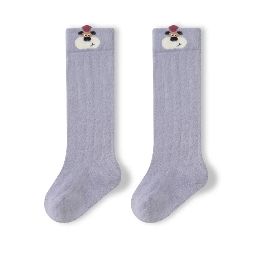 New Warm Knee High Socks Soft Thicken Newborn Long Socks Elastic Cartoon Toddler Socks for 0-3 Years Old