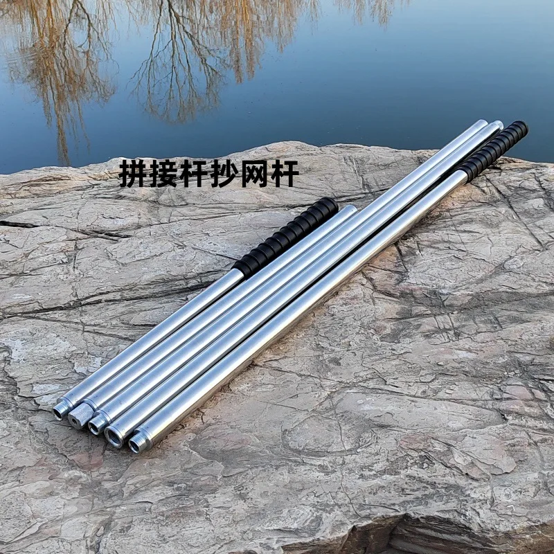

Sea Stainless Mesh Aluminum Alloy Nylon Frame Extendable Net Carp Fishing Gear Landing Fish Handle Rod Trout Diameter Handling