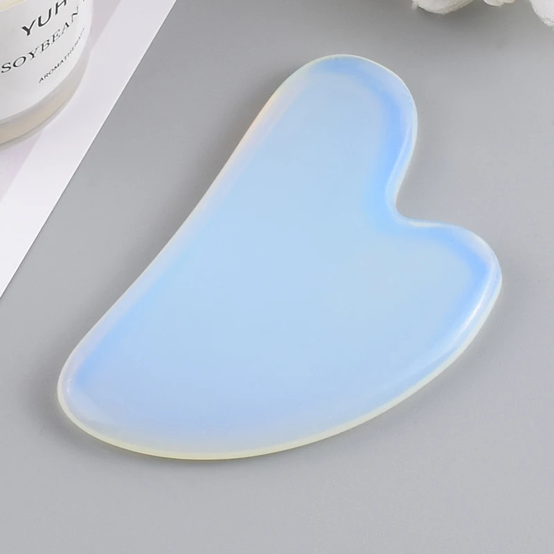 Opal Face Gua Sha Massager Gouache Scraper Healing Stone Neck Therapy Guasha Board Face Lifting Anti-aging Skin Care Tools