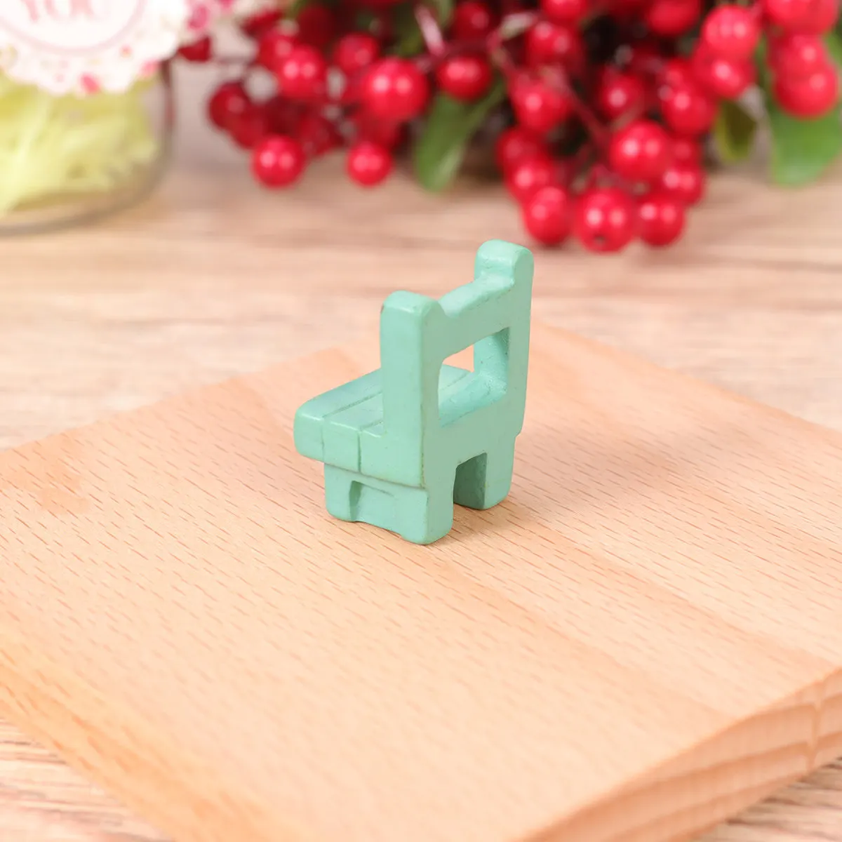 Premium Resin Miniature Chair Stool for Moss Terrarium Succulent Bonsai Micro Landscape Decoration Garden Party Christmas Gift