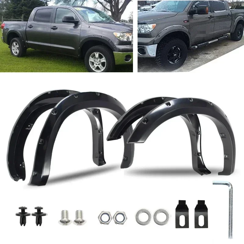 Mudguards Wheel Fender Flares For Toyota Tundra 2007-2013 Splash Guard Mud Flap Black for Base SR5 Platinum Limited Body Kit