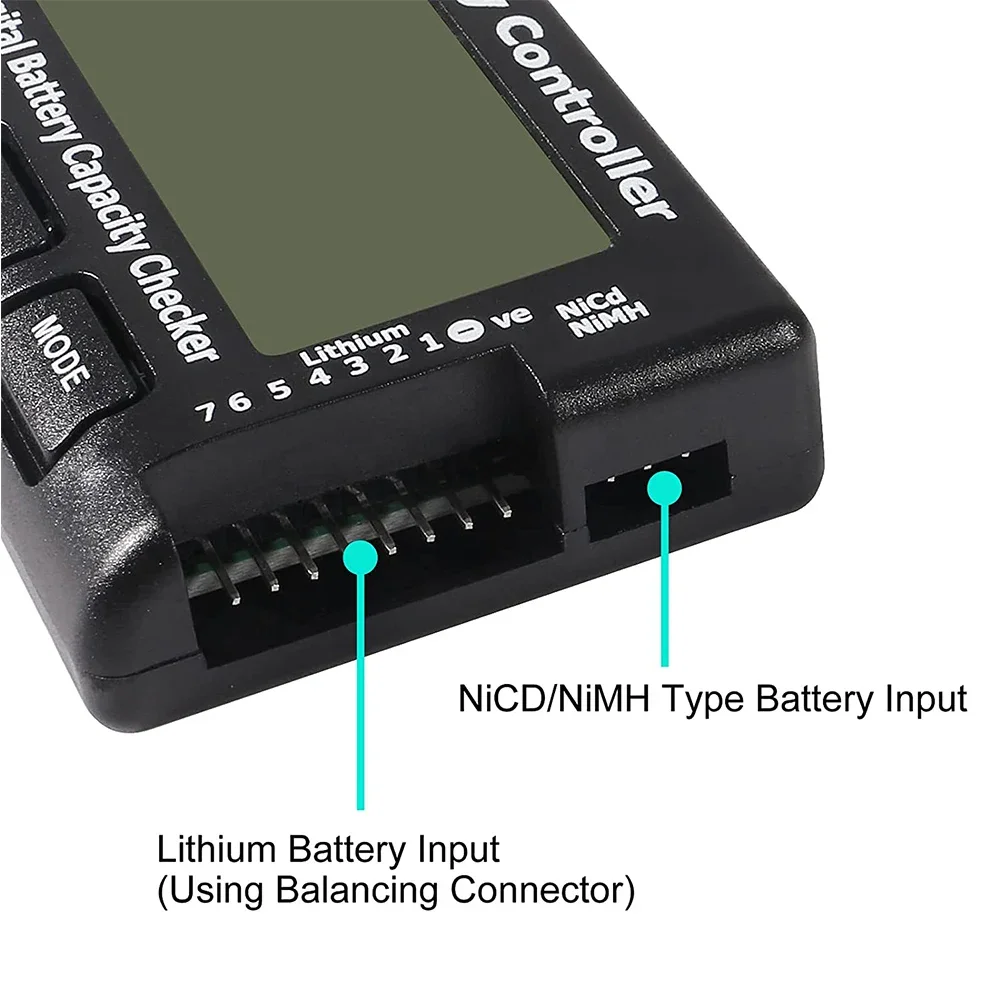 RC CellMeter 7 Digital Battery Capacity Checker for LiPo LiFe Li-ion NiMH Nicd - Universal Battery Tester for RC Models