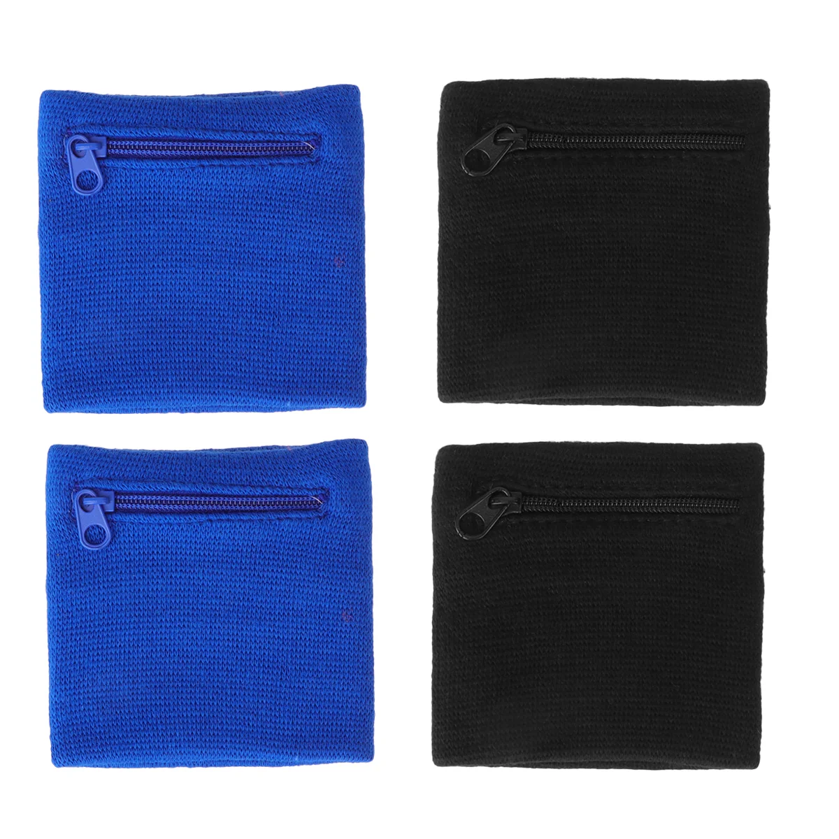 

4 Pcs Purse Wristband for Coin Men Running 800X800X100CM Breathable Pocket Sweatband Zipper Gym Bag Sports Woman