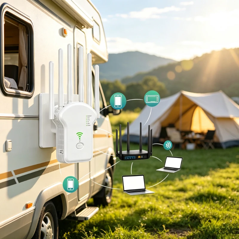AC1200M 5G Dual Band WiFi Extender High Power Wireless Signal Amplifier WiFi Repeater