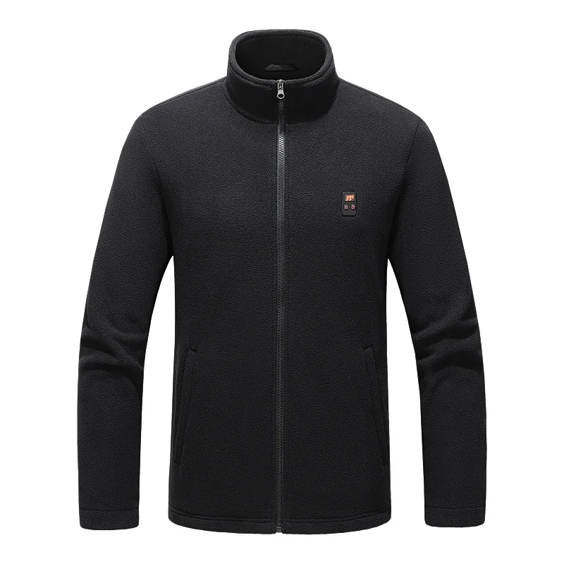 European  American Style Heated Jacket Outdoor Casual Heated Cotton Coat Smart Rechargeable Cold Proof Warm Outerwear for Men