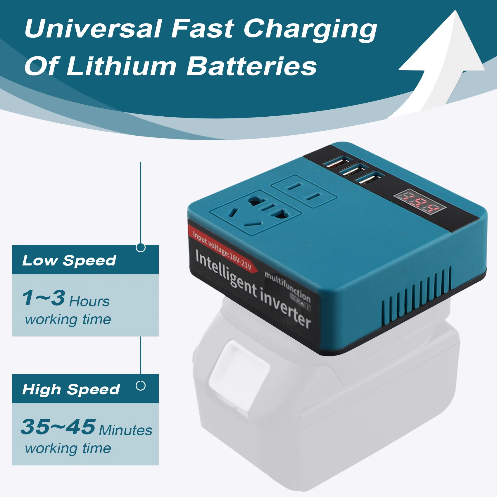 [B17B!】 Power Inverter DC Inverter Adapter Power Supply Inverter For Outdoor Work For